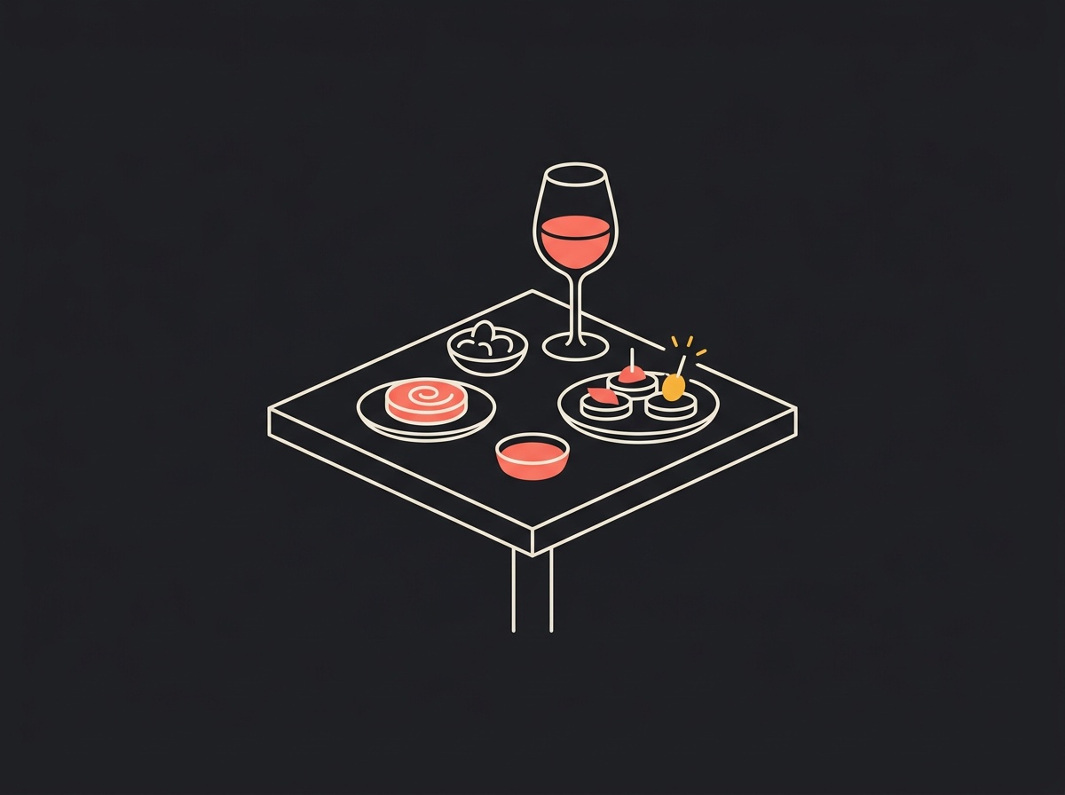 En el restaurante — illustration