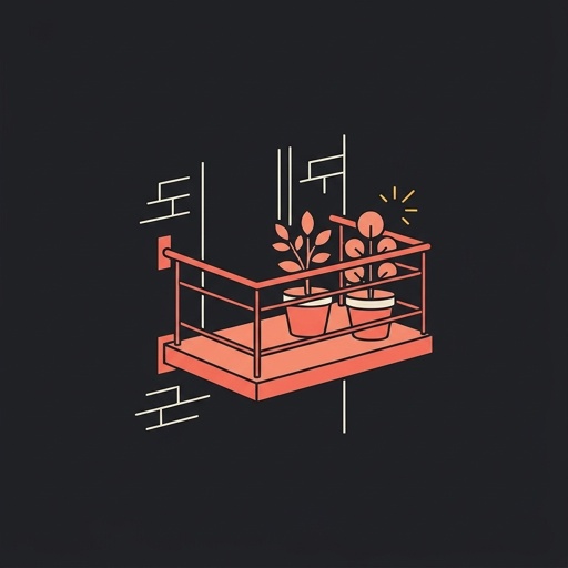 el balcón — balcony